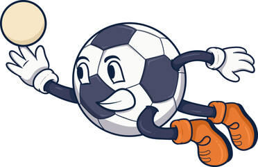 Fototapeta premium Playful Cartoon Soccer Ball Character