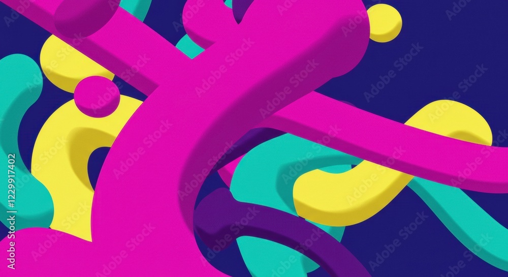 Poster abstract swirl of color: a vibrant, dynamic composition featuring swirling, three-dimensional forms 