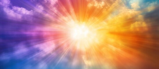 Fototapeta premium Celestial Radiance: A Symphony of Colors in the Heavens