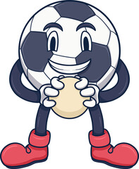 Playful Cartoon Soccer Ball Character