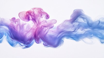 Fototapeta premium Abstract Swirling Colors: A Symphony of Purple and Blue Ink