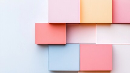 Pastel Colored Blocks Abstract Background Image