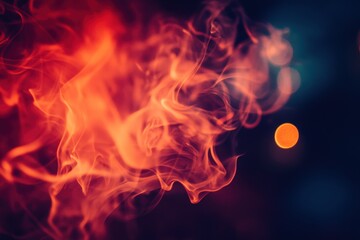 Fototapeta premium Close up of smoke from a fire with a blurry background
