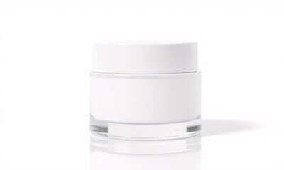 Obraz premium a cosmetic product such as a skincare jar or bottle isolated on a clean white background