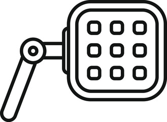 Bicycle light attached to handlebar, illuminating the path ahead for safe cycling