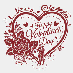 Romantic Valentine's Day Illustrations and Designs for Couples and Love-Themed Projects 