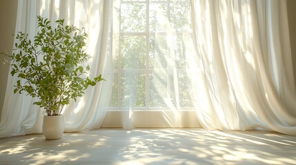 Sunlit indoor plant by bright window natural light lifestyle photography peaceful atmosphere