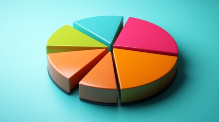 A clear, colorful pie chart illustrating the distribution of a company's operating costs, with each segment labeled and a slight D effect for added depth.