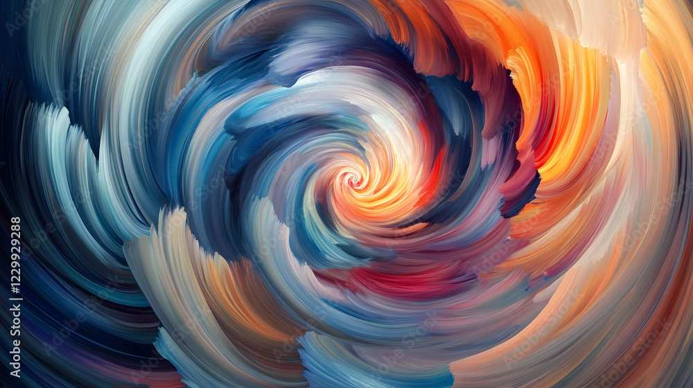 Poster colorful swirling abstract composition creating a dynamic visual experience in vibrant hues. generat