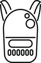 Portable breathalyzer with shoulder straps, digital display, and buttons, ideal for personal or professional use