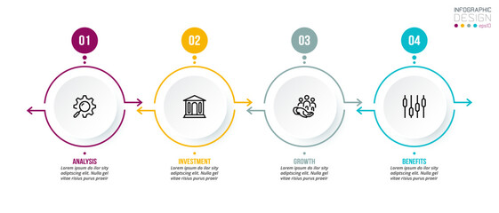Timeline chart business infographic template.
