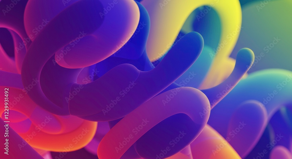 Aufkleber vibrant abstract swirls: an explosion of color and movement. intricate swirls of vibrant hues create