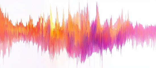 Abstract Waveform: Vibrant Hues of Orange, Pink, and Yellow