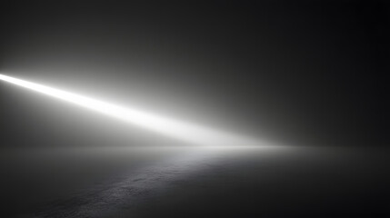 Captivating Light Ray Streaming Through a Dreamy, Foggy Ambiance