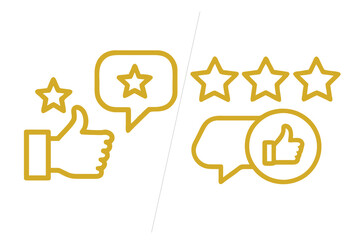 Like and star icon set