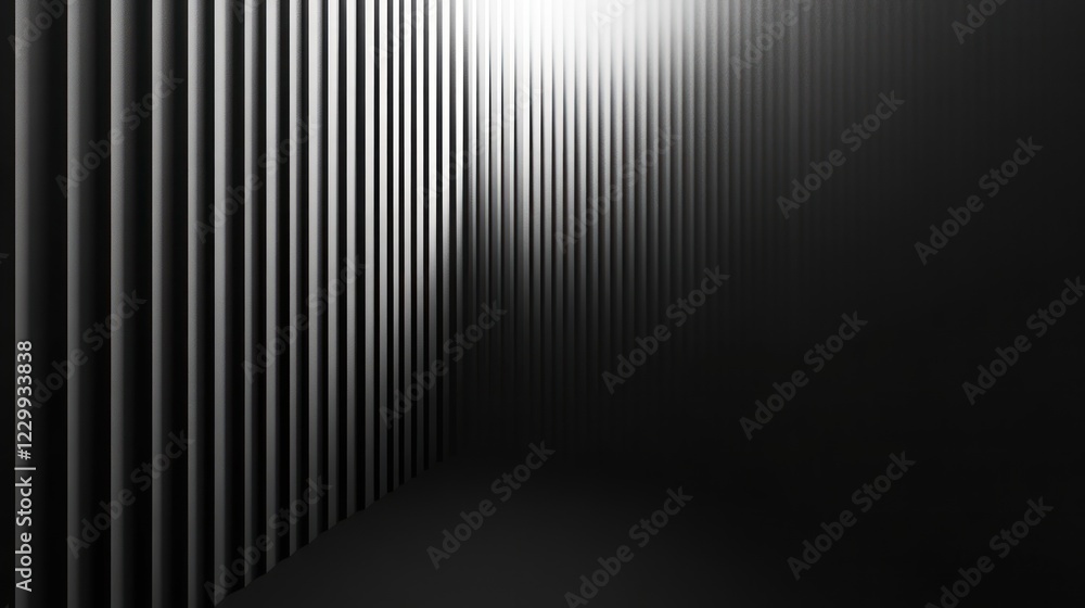 Poster abstract dark background with vertical lines and light.