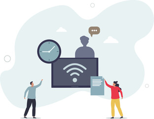 Scheduling as effective time management for work optimization.Arranging and controlling workloads in production or manufacturing process .flat characters.