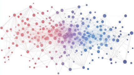 Abstract network of interconnected dots and lines representing a collaborative environment.