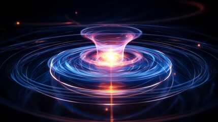 Abstract Vortex of Light and Energy: A Digital Art Creation