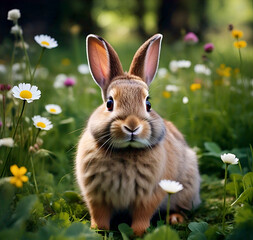Obraz premium rabbit in the grass