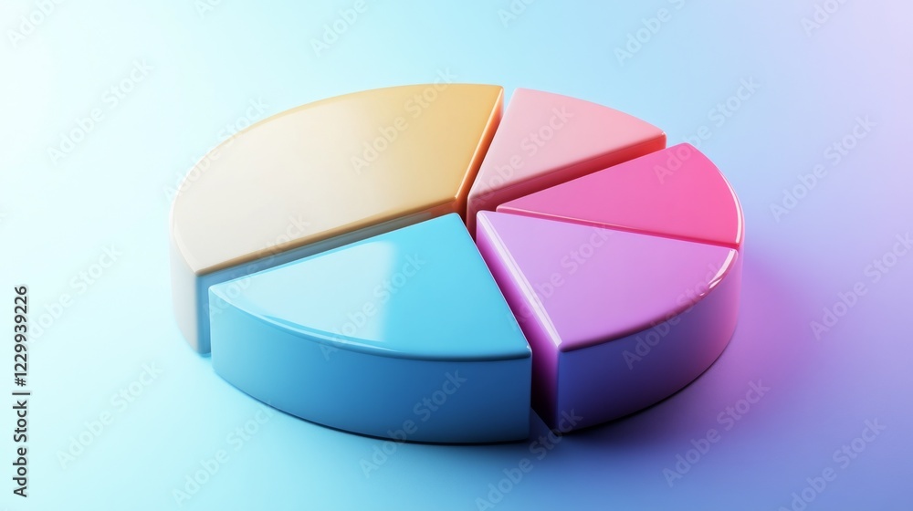 Poster a corporate-style pie chart showing a financial breakdown of company profits, with sections for expe