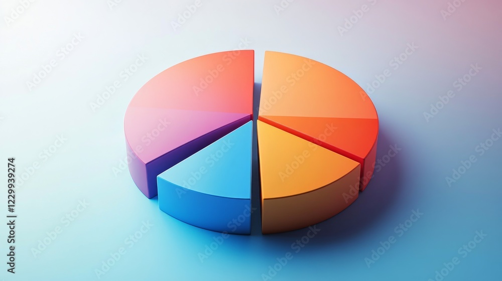 Poster a corporate-style pie chart showing a financial breakdown of company profits, with sections for expe
