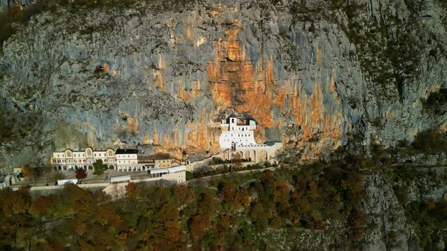  Ostrog Monastery Montenegro - aerial view