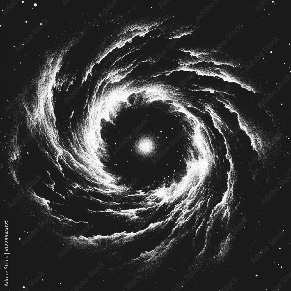 Wall mural cosmic supernova explosion forming a new galaxy in deep space with swirling dust and gas clouds form