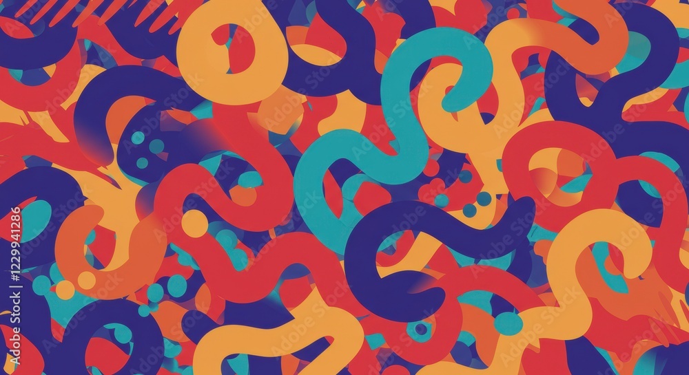 Poster abstract swirls of color: a vibrant and dynamic abstract artwork featuring swirling, interconnected 