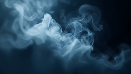 Abstract Blue Smoke Background Image for Design