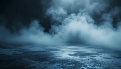 Obraz premium Moody Foggy Ground Scene Background Image