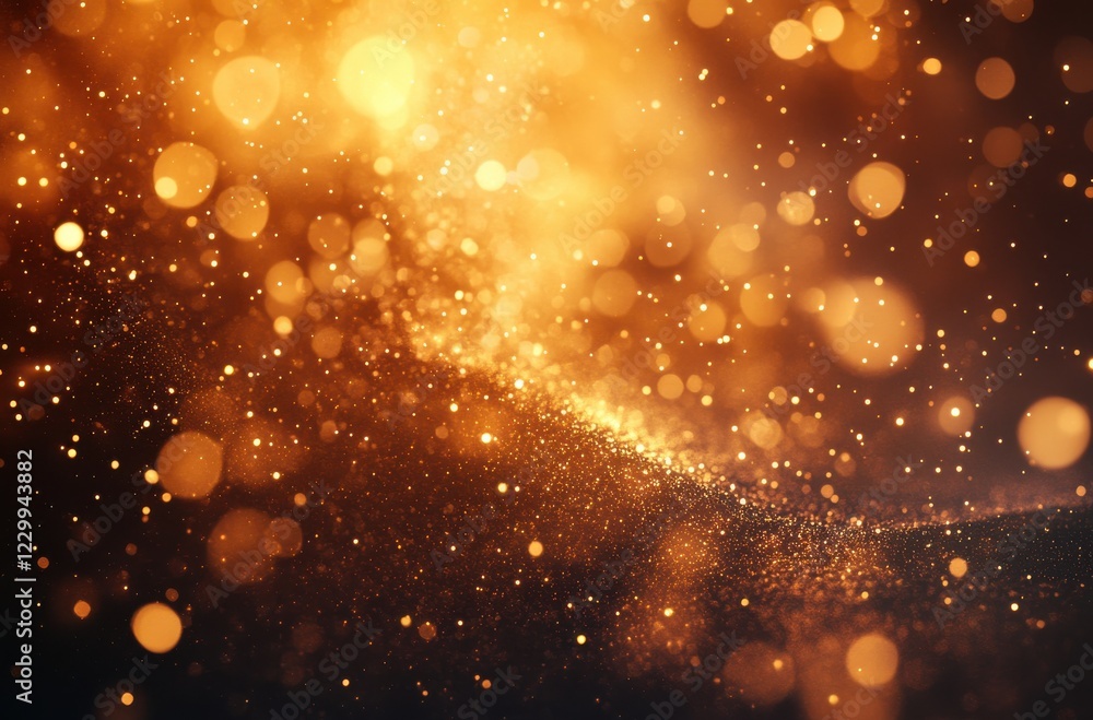 Poster abstract golden bokeh light background with shimmering particles creating a warm and luxurious atmos