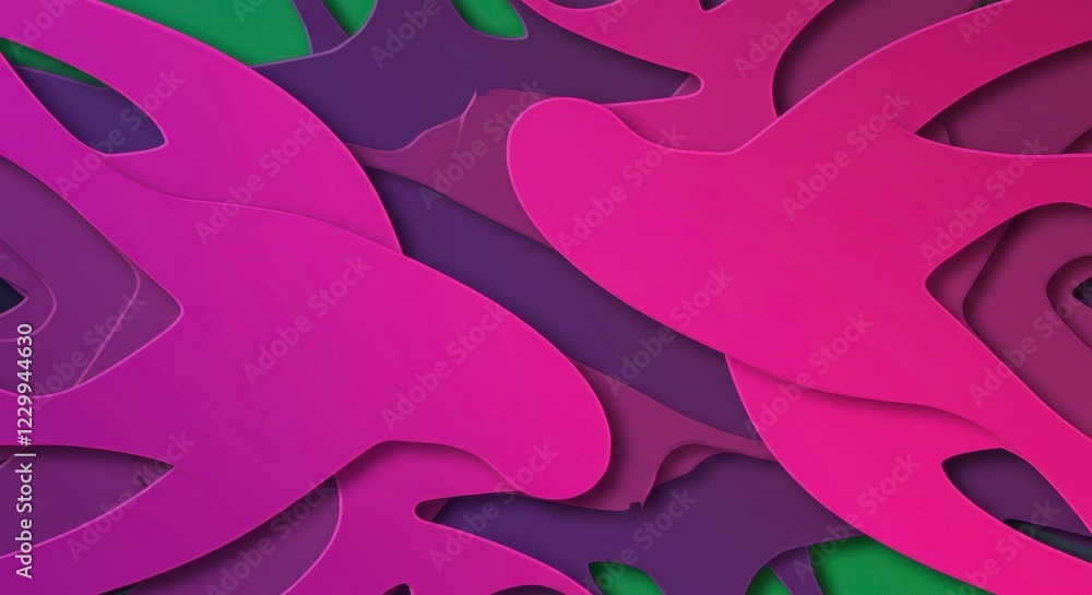 Aufkleber abstract purple green gradient shapes: an abstract background of overlapping, layered shapes with an