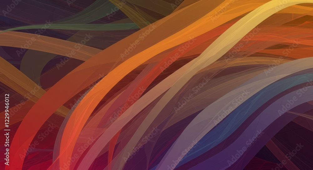 Poster abstract colorful swirls: a vibrant and dynamic abstract artwork featuring swirling lines in a spect