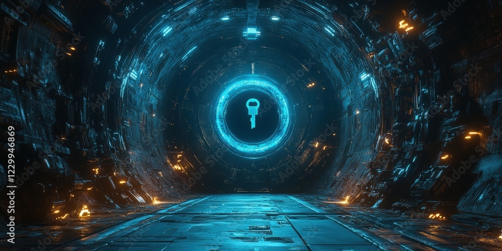 Poster tunnel with bright light at the end creating a pathway to hope and new beginnings