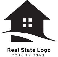 Vector business real state logo design with white background 