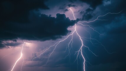Electrifying Thunderstorms with Powerful Lightning Strikes, lightning in the night sky