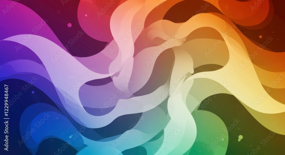 Poster abstract rainbow swirl: a mesmerizing swirl of vibrant colors creates a captivating abstract backgro