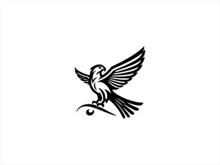 Naklejka premium eagle logo vector design