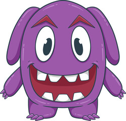Cute and Playful Monster Illustration Cartoon