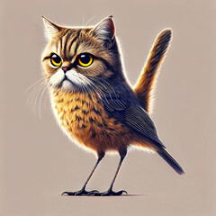 bird and cat combination