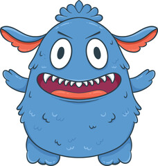Cute and Playful Monster Illustration Cartoon
