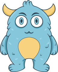 Cute and Playful Monster Illustration Cartoon