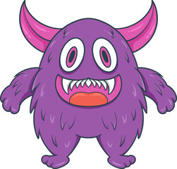 Cute and Playful Monster Illustration Cartoon
