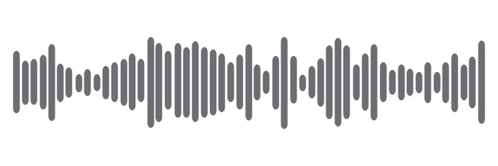 Set of radio Wave icon. Monochrome simple sound wave on transparent background. Vector sound wave icon. Music player sound bar. Record interface. Equalizer icon with soundwave line. used for mobile.