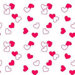 seamless pattern with hearts
