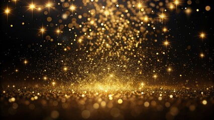 Tiny golden sparks falling gently downwards from the sky