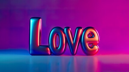 Bold Contemporary Typography Gradient Love   Romantic Design Element for Valentines Day Cards Social Media and Branding