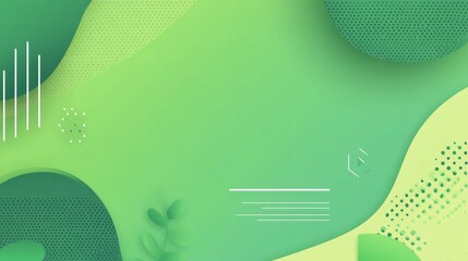 Abstract Curves and Flowing Lines in Dynamic Green Presentation Background with Varying Shades Adding Energy