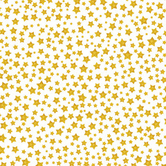 Gold Glitter Stars in Square Frame. Square frame filled with golden glitter stars of varying sizes, arranged evenly around the edges to create a dazzling border effect.

